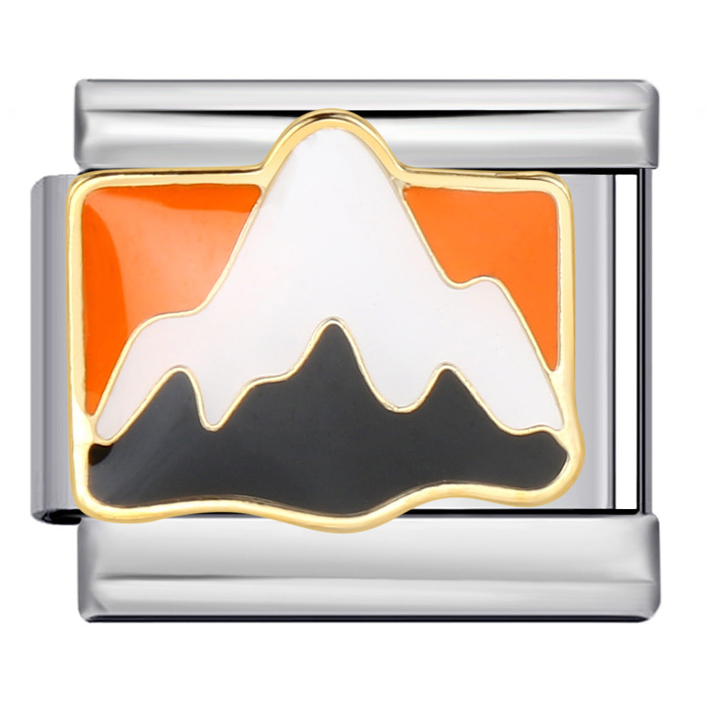 Wholesale Italian Charm Bracelet 9mm DIY Splicing Removable Architectural Sign Stainless Steel Composable Bracelet