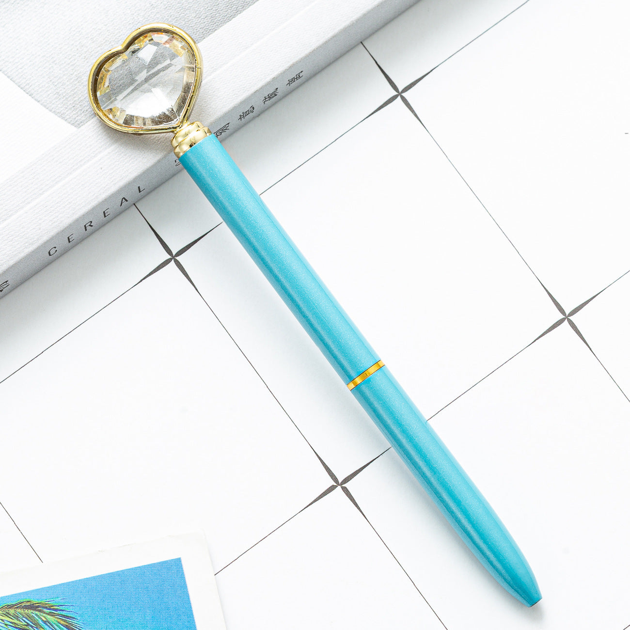 Wholesale Love Diamond Pen Heart Shaped Ballpoint Pen ACC-PN-HuaHao019