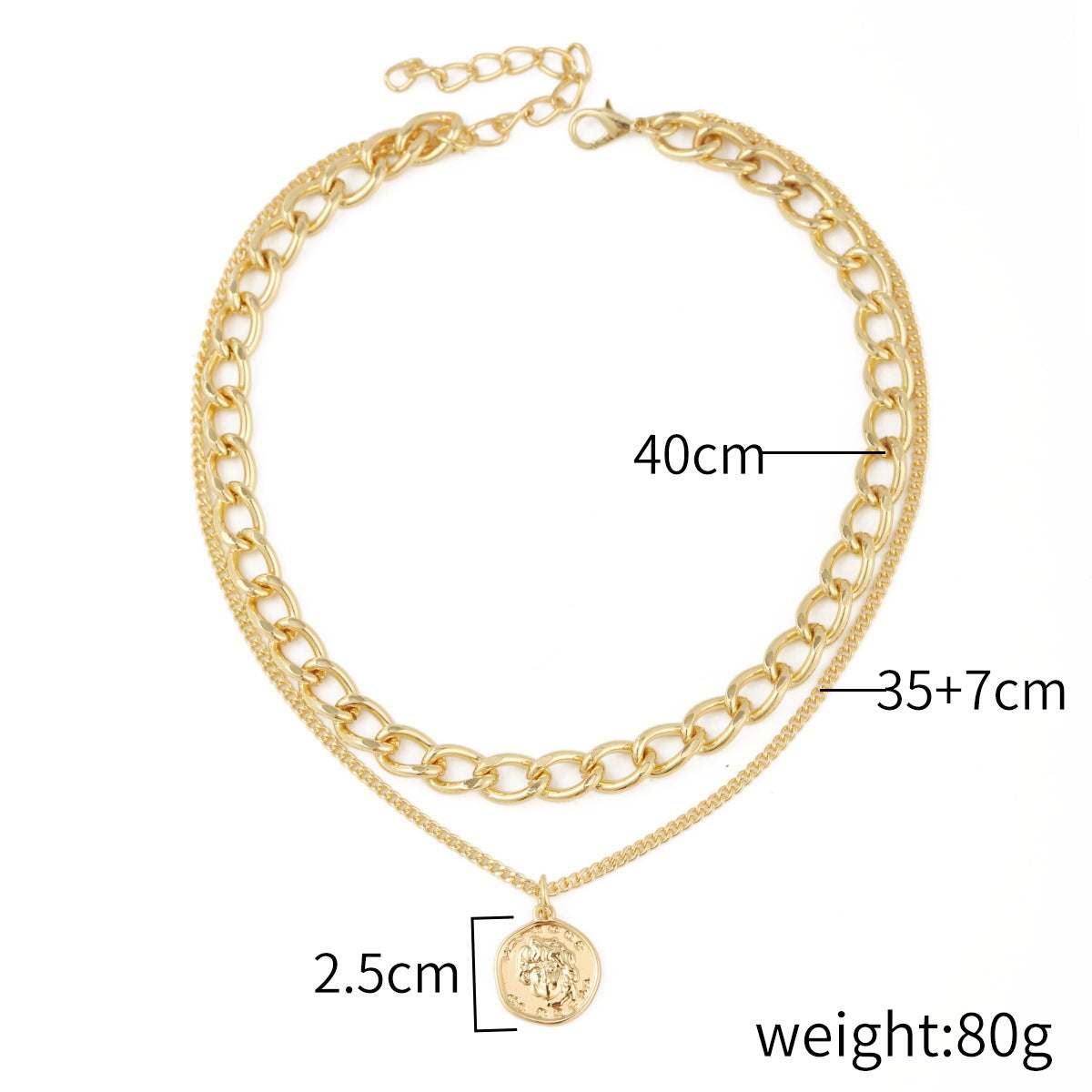 Wholesale Multi-layer Double-layer Necklace Clavicle Chain Love Necklace