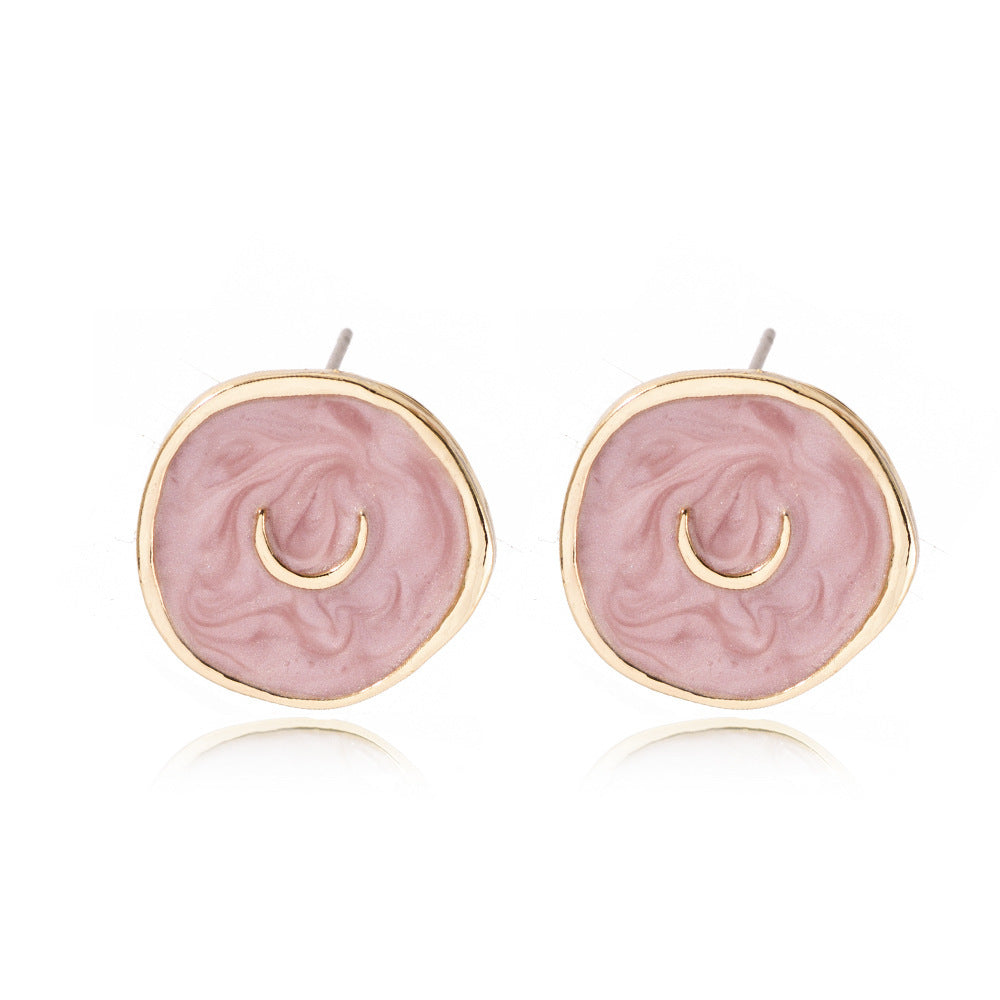 Wholesale  alloy Dream star love moon pendant personality drop oil fashion clavicle chain