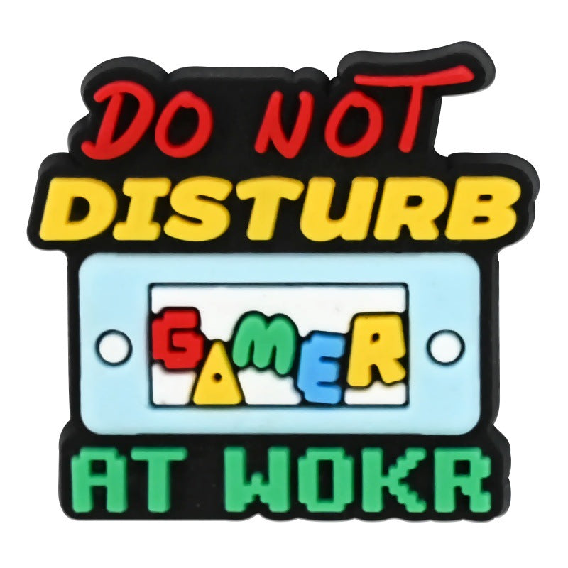 Wholesale  Random 100pcs phrase seriesPVC Soft Rubber Shoe Buckle Decoration