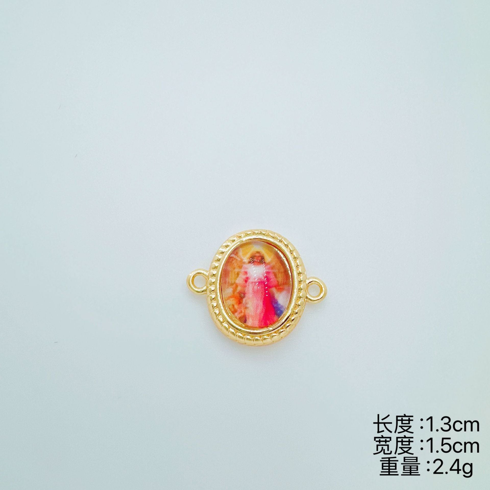 Wholesale Copper Gold Plated Double Figure Pendant Charm DIY Jewelry Making Fashion Accessory Boutique Resale