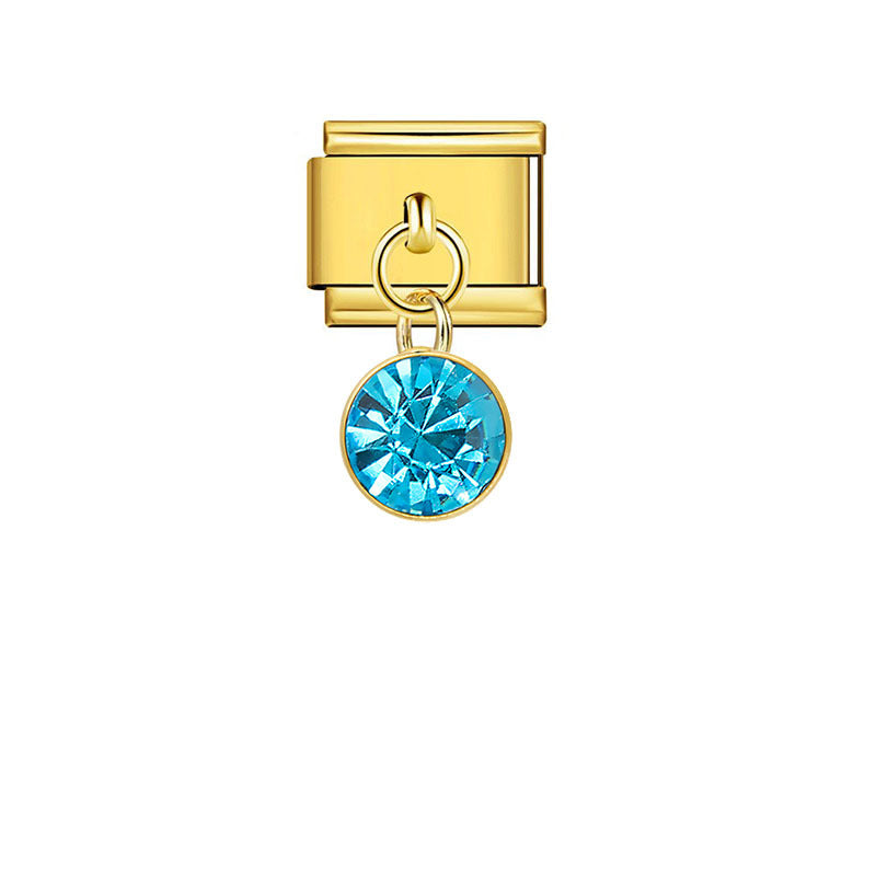 Wholesale Stainless Steel Electroplated Gold Starry Sky Pendant DIY Jewelry Accessory