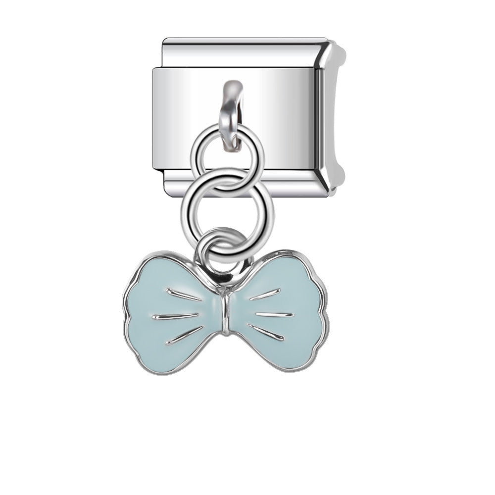 Wholesale Italian Charm Bracelet 9mm DIY Splicing Cute Pattern Stainless Steel Composable Bracelet