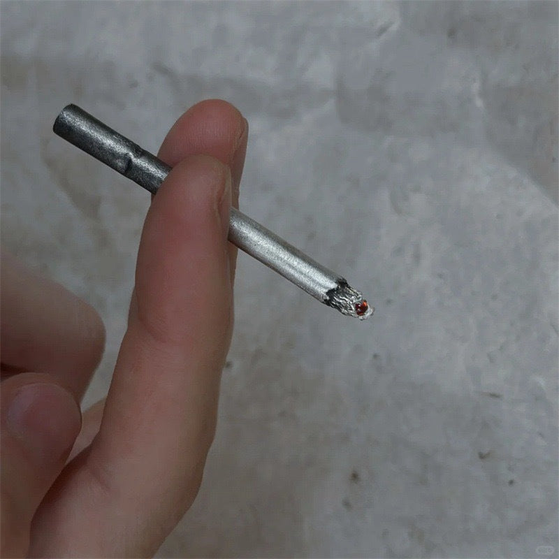 Wholesale  A Lighted Cigarette Elegant Women's Pendant Diamond Two-Tone Clavicle Chain