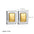 Wholesale 18K gold and silver two-color geometric rectangular exaggerated large earrings