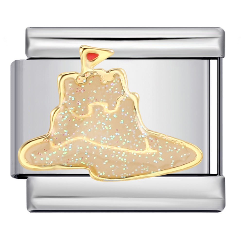 Wholesale Italian Charm Bracelet 9mm DIY Splicing Removable Beach Camping Stainless Steel Composable Bracelet