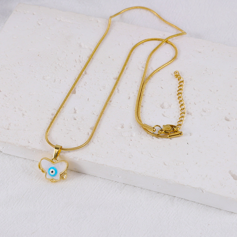 Wholesale Butterfly Shaped Evil Eye Necklace ACC-NE-FeiLing001