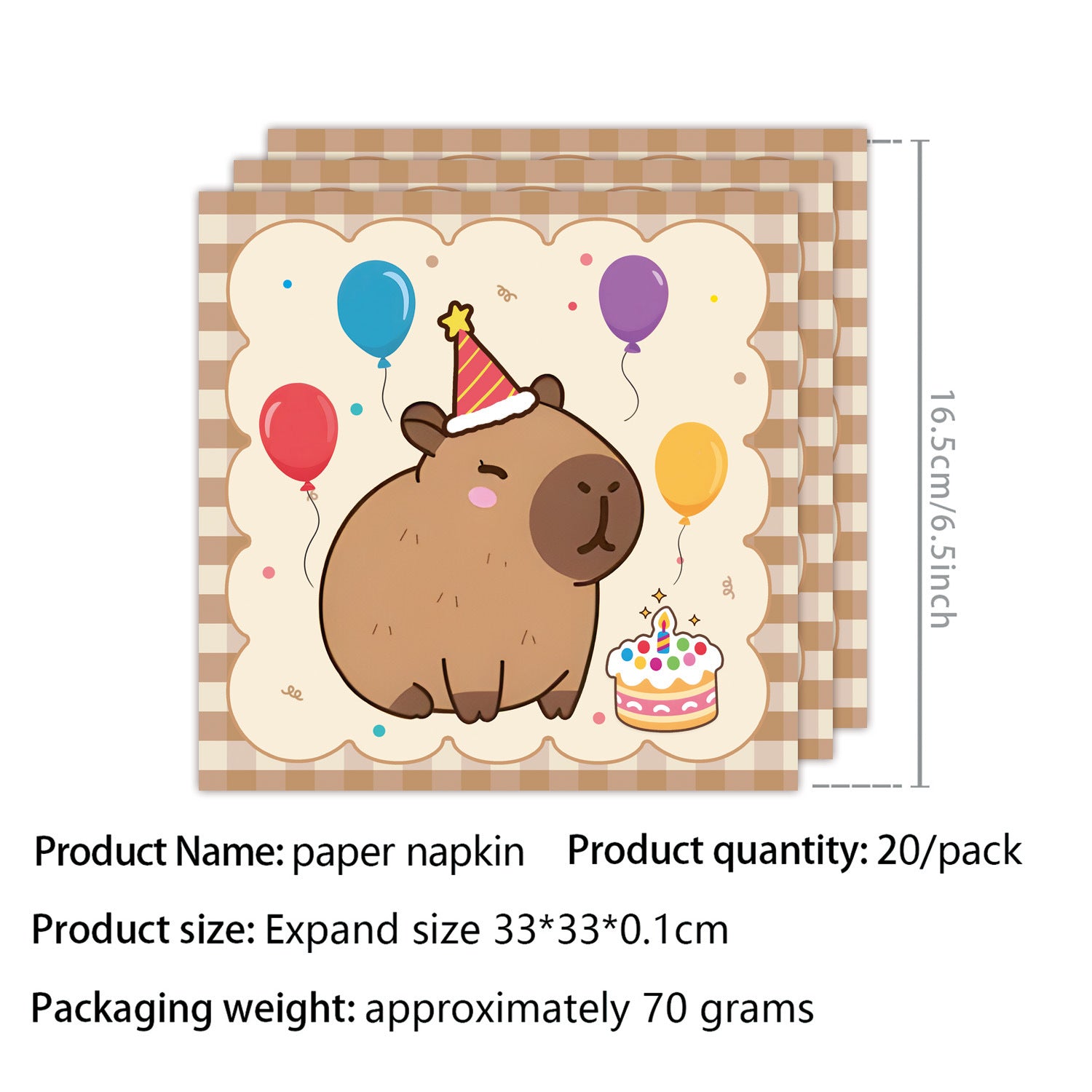 Wholesale Capybara Capybara themed birthday party tableware decorations first birthday gift layout paper plate banner pennant