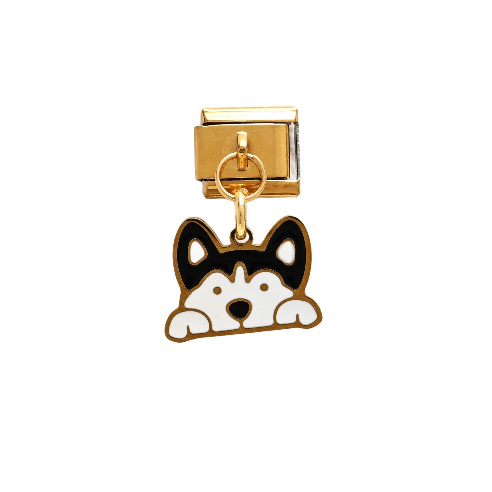 Wholesale Land Animal Italian Charm DIY Cartoon Single Section Creative Stainless Steel Composable Bracelet