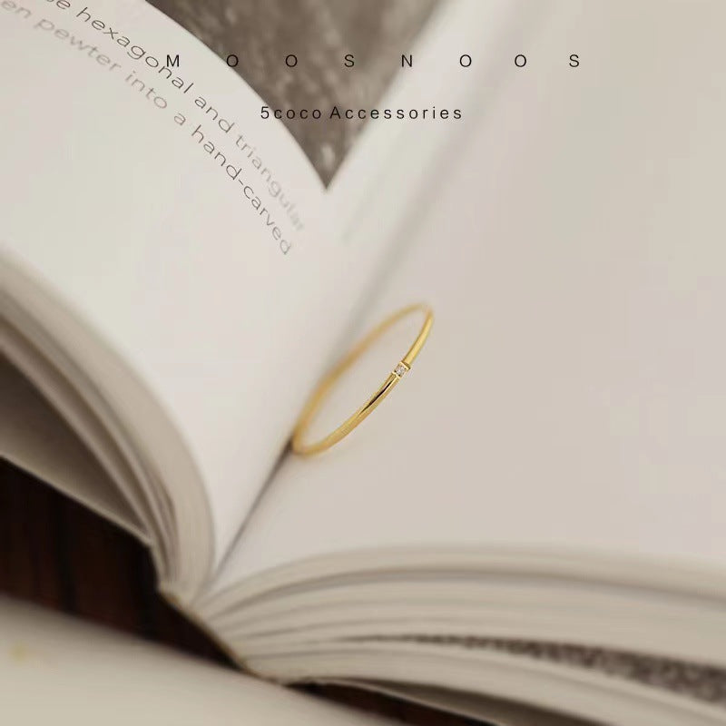 Wholesale titanium steel luxury element white shell inlaid stone  ring