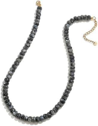 Wholesale Layered Rainbow Beaded Necklace with Natural Stone Pendant - Beach Fashion Accessory for Women
