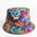Wholesale  personalized painted printed fisherman hat color tiger head double-sided sunshade hat tide