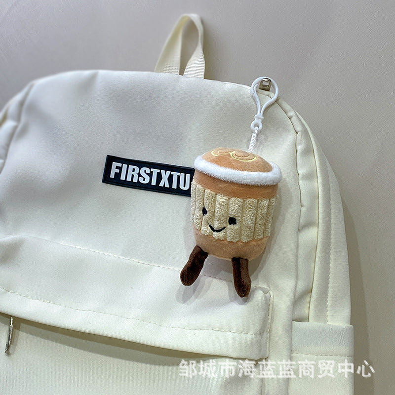 Wholesale Milk tea cup cute plush pendant keychains