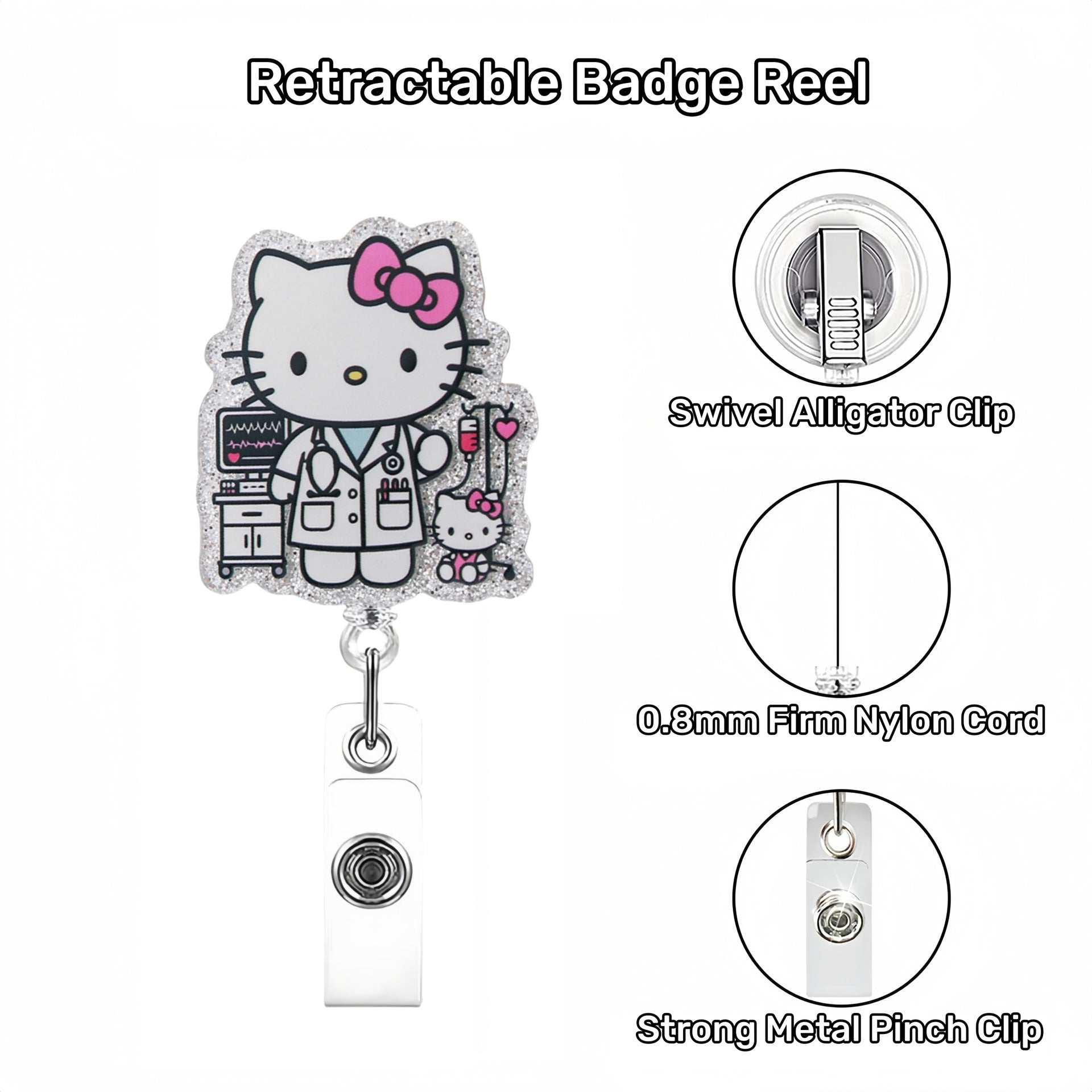 Wholesale Cute Cartoon Cat Badge Reels Keychains ACCVIP