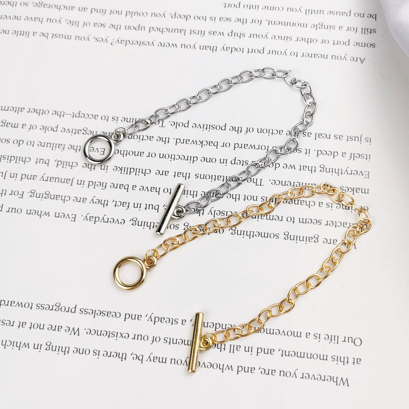 Wholesale Fashionable Geometric Ot Buckle Versatile Round Metal Bracelet