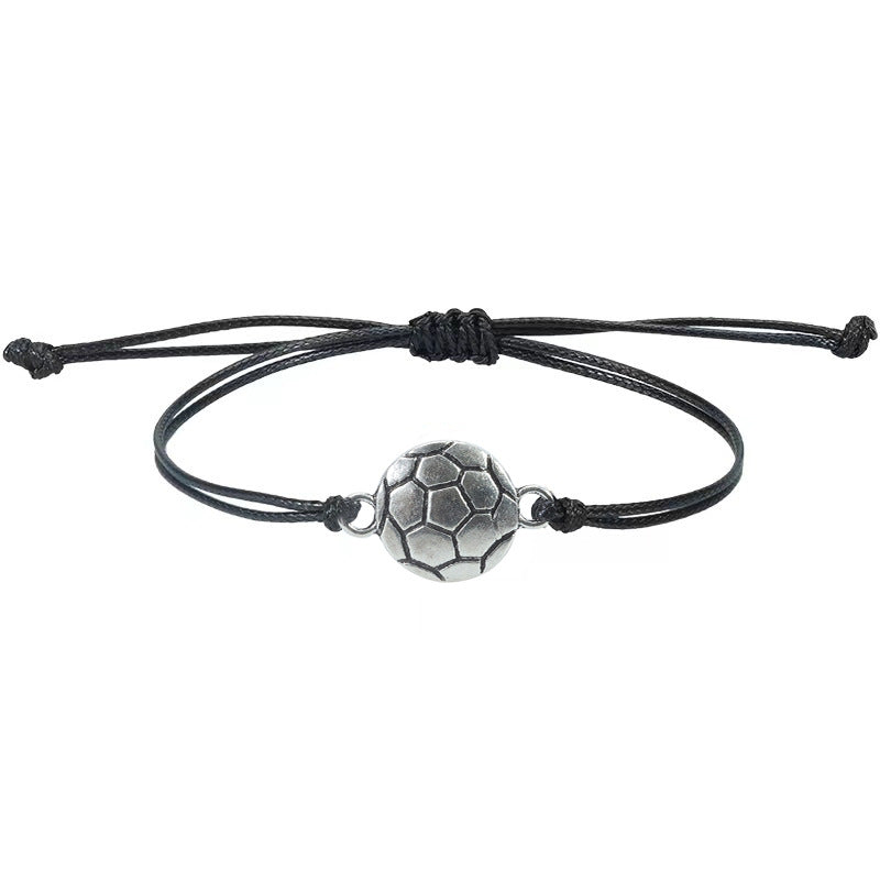 Wholesale Wax Thread Woven Baseball Football Hand Wristbands Basketball Bracelet