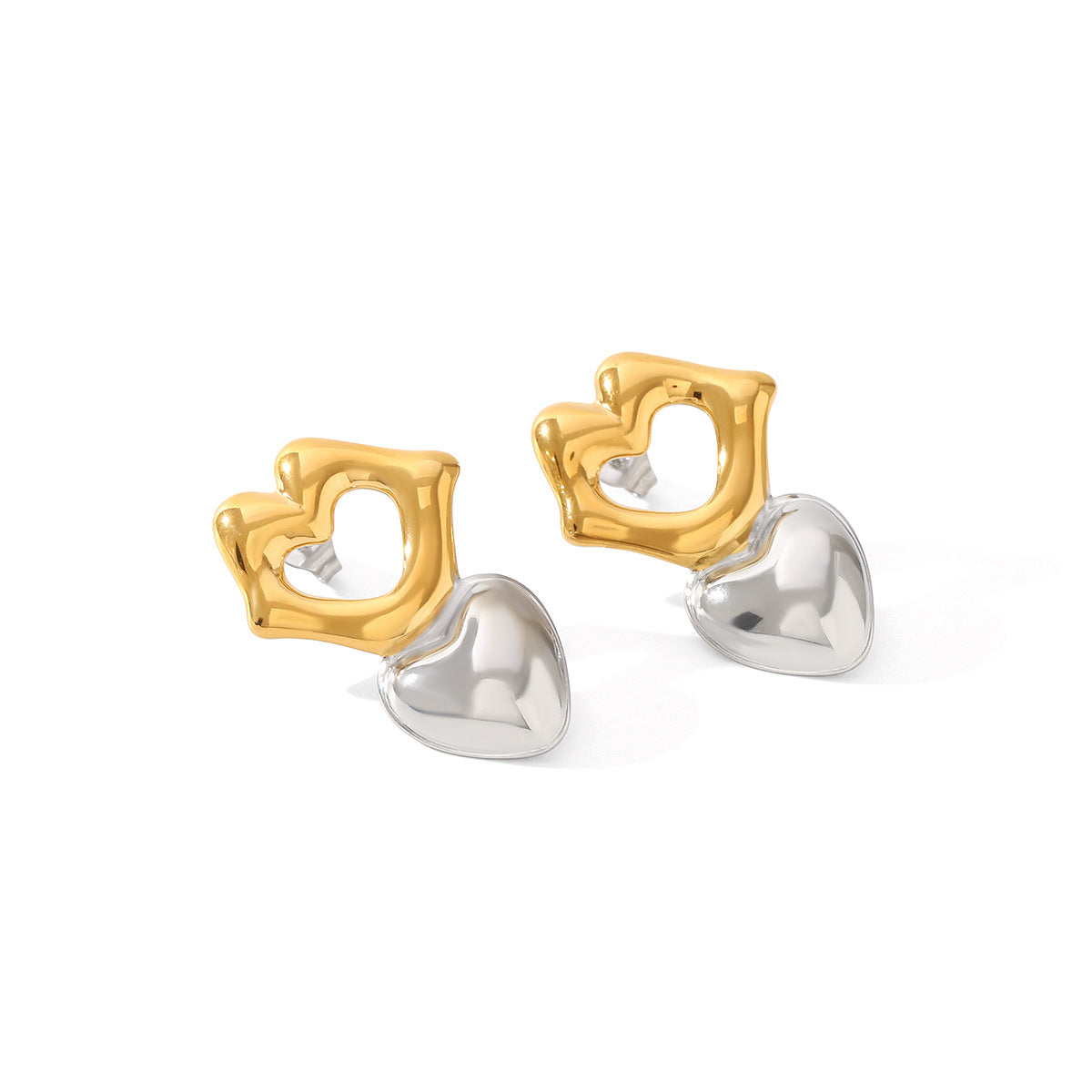 Wholesale  sexy lips heart-shaped titanium steel earrings