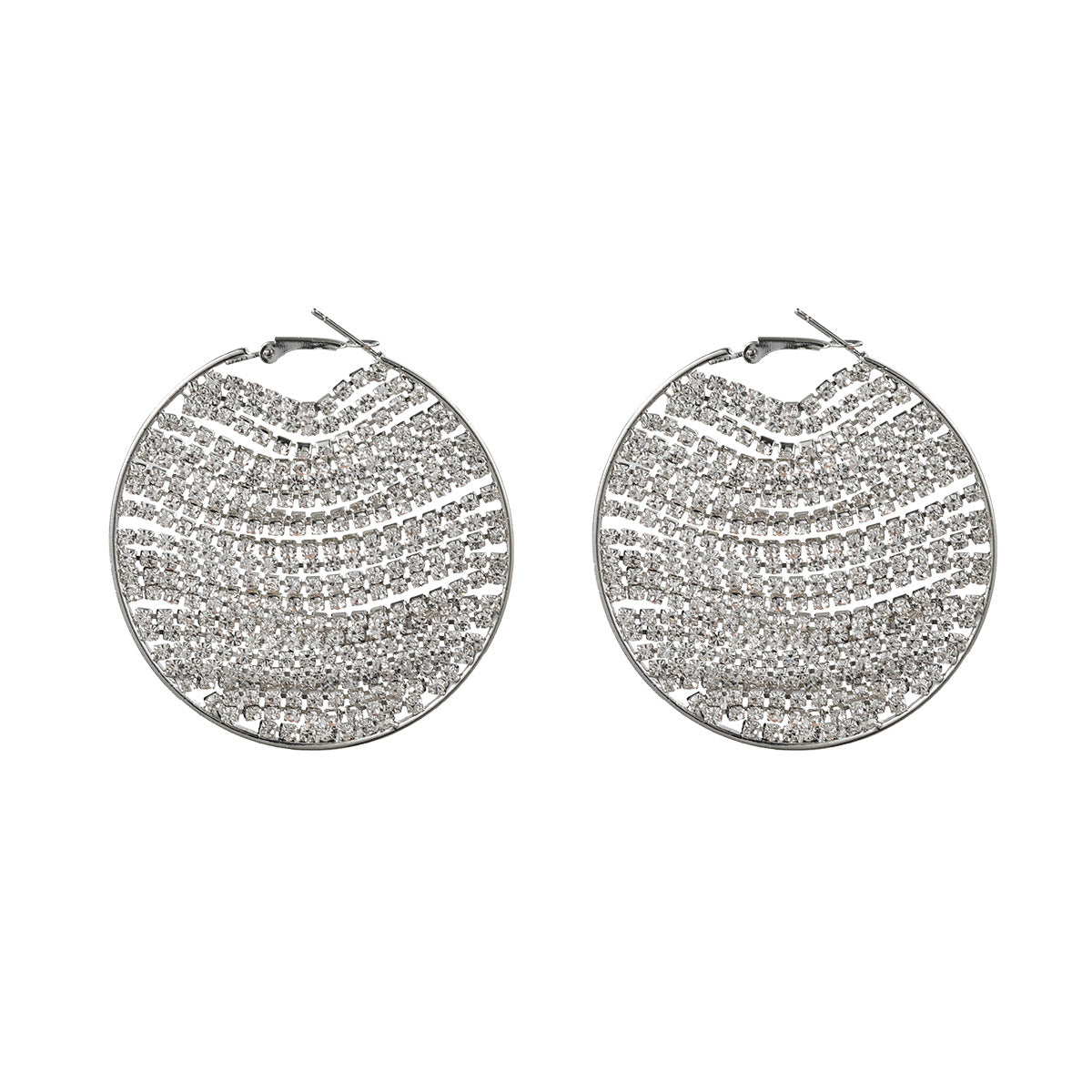 Wholesale Round Mesh Bridal Earrings Ear Studs ACC-ES-JL031