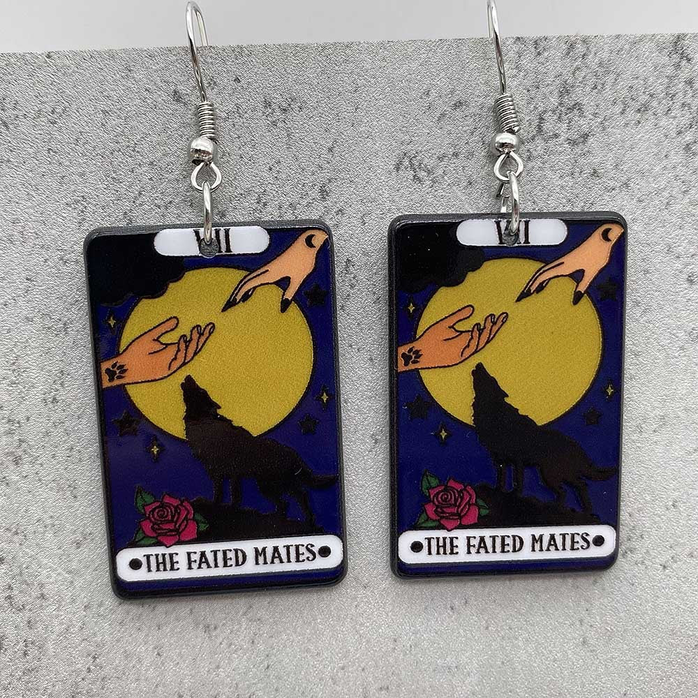 Wholesale Halloween Acrylic Skull Cat Bat Earrings ACC-ES-ChenY033