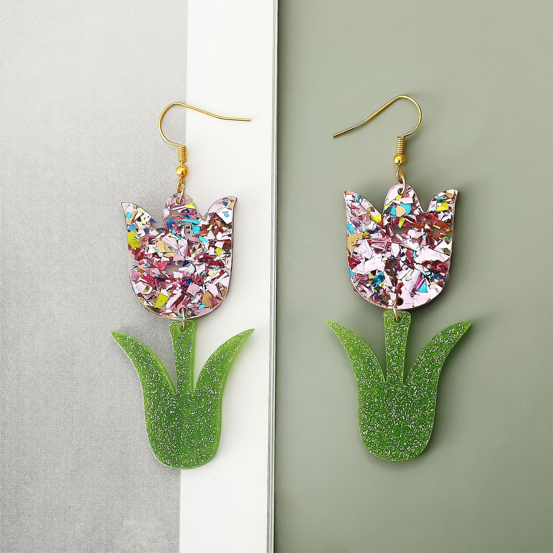 Wholesale Colorful Flower Pearl Earrings