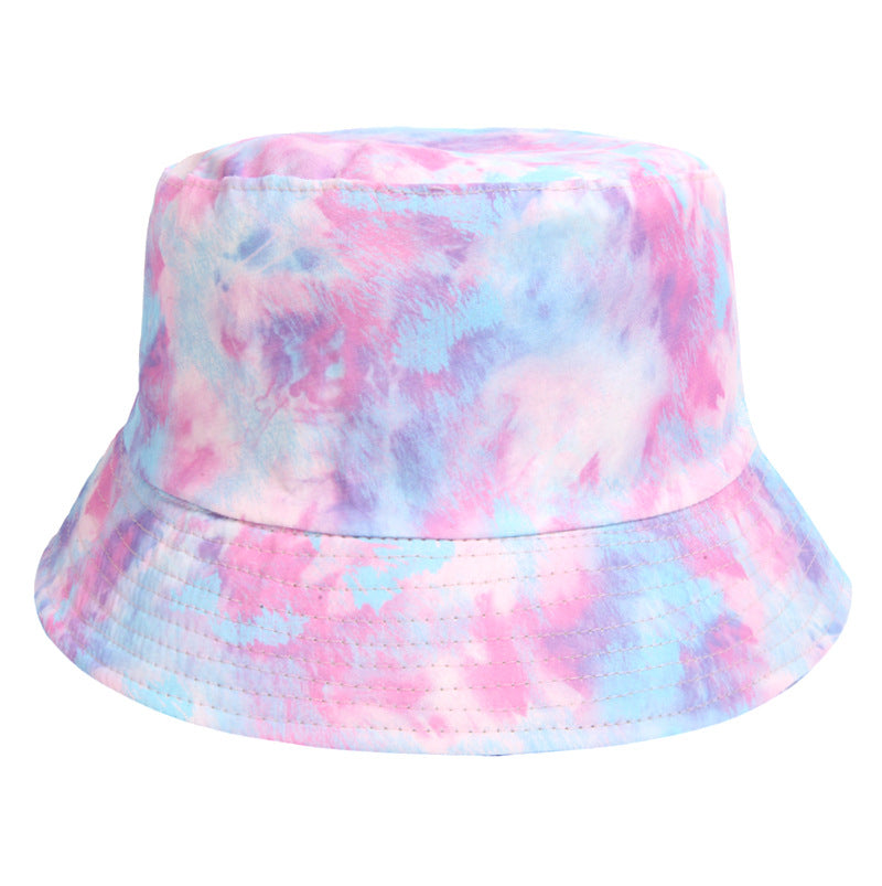 Wholesale  painted tie-dye fisherman hat double-sided hat outdoor two-wear sunshade casual basin hat
