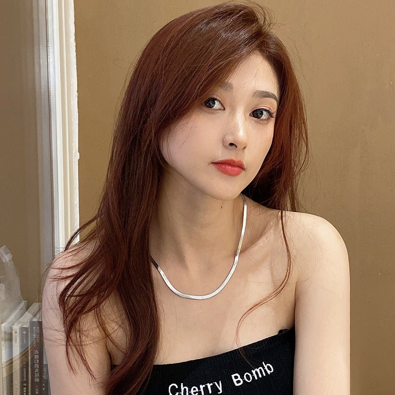 Wholesale Titanium Steel Non-fading Snake Bone Chain Necklace ACC-NE-Meihun006