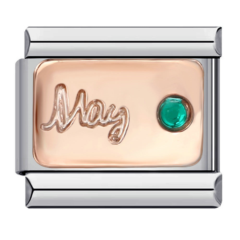 Wholesale Italian Charm Bracelet 9mm DIY Splicing Removable Colorful 12 Birthstones Stainless Steel Composable Bracelet