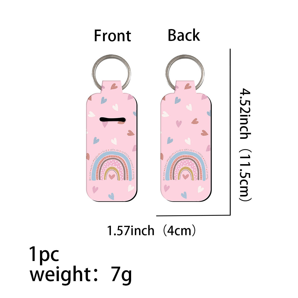 Wholesale 6pcs Rainbow lipstick set keychain