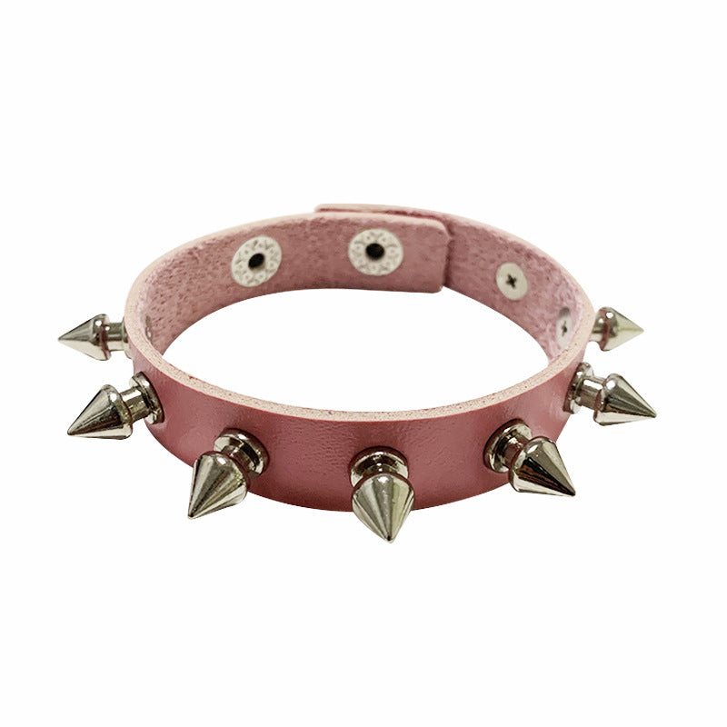 Wholesale Punk Style Rivet Bracelet Leather Rock Gothic Bracelet ACC-BT-Jinl002