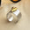 Wholesale Heart Shaped Stainless Steel Rings Gold Plated Silver  Ring