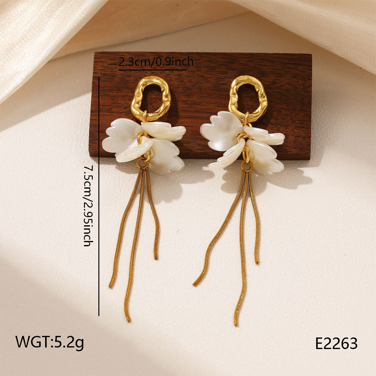Wholesale Titanium Steel Geometric Pearl Drop Earrings,  Party Wear Fashion Accessory for Boutique Resale