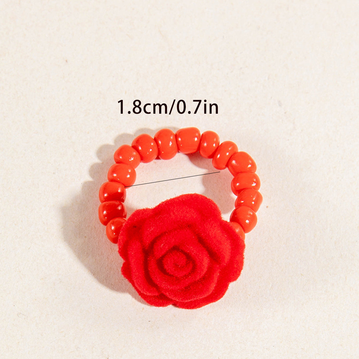 Wholesale Red Rose Ring Resin Valentine's Day Ring Box