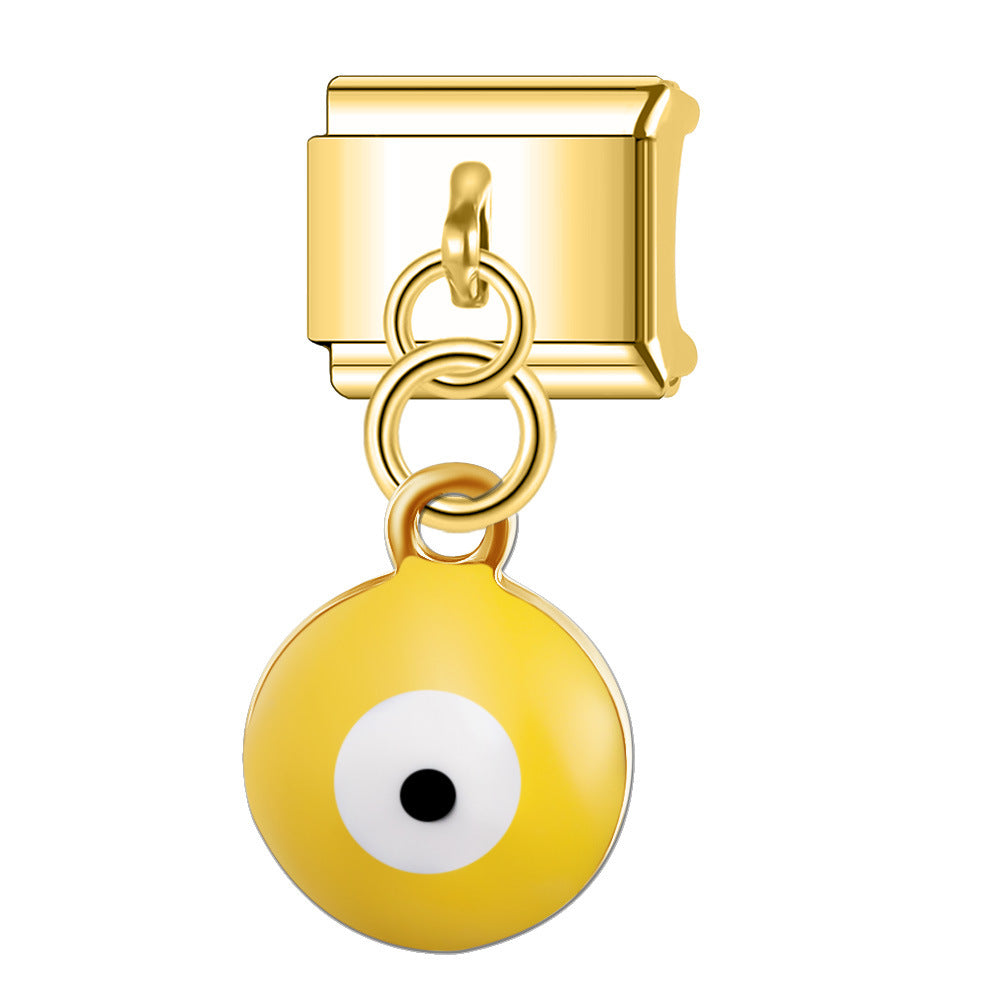 Wholesale Italian Charm Bracelet 9mm DIY Splicing Eyes Stainless Steel Composable Bracelet