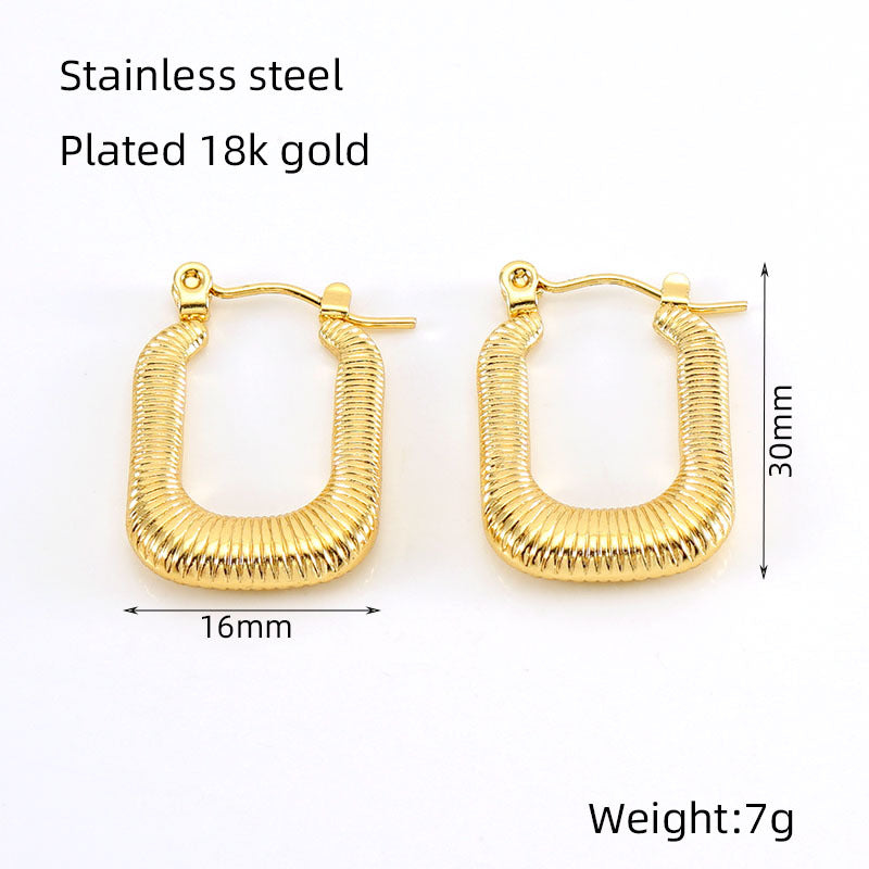 Wholesale Stainless Steel earrings  electroplating 18K  earrings