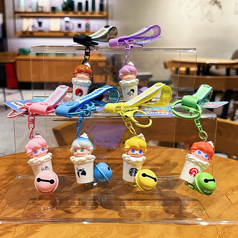 Wholesale Cartoon Cute Milk Tea Cup PVC Keychains ACC-KC-HangLi019