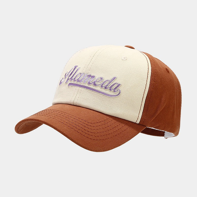 Wholesale  contrast color letter embroidered couple baseball cap