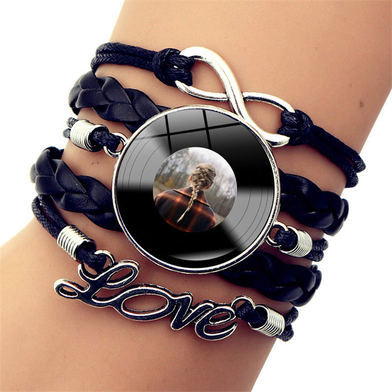 Wholesale Celebrity Style Vinyl Record Leather Bracelet ACC-BT-JiaYun006