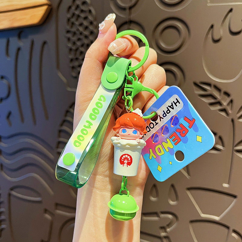 Wholesale Cartoon Cute Milk Tea Cup PVC Keychains ACC-KC-HangLi019
