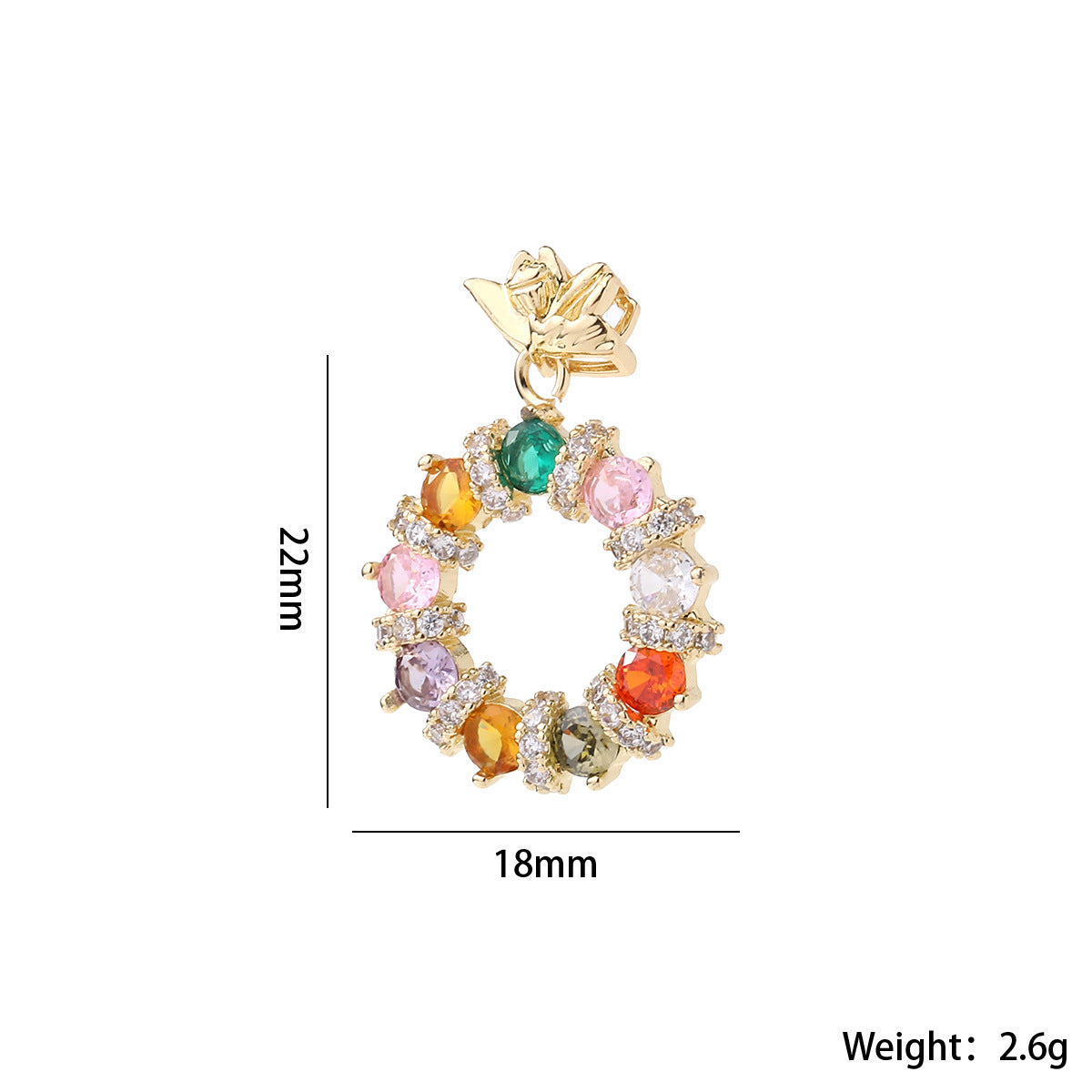 Wholesale Gold Plated Brass Zircon Pendant Snowflake Necklace Charm Elegant Round DIY Jewelry Accessory For Women Casual Boutique Resale