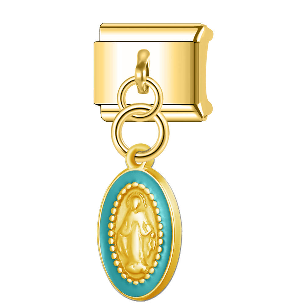 Wholesale Italian Charm Bracelet 9mm DIY Splicing Cute Creative Stainless Steel Composable Bracelet