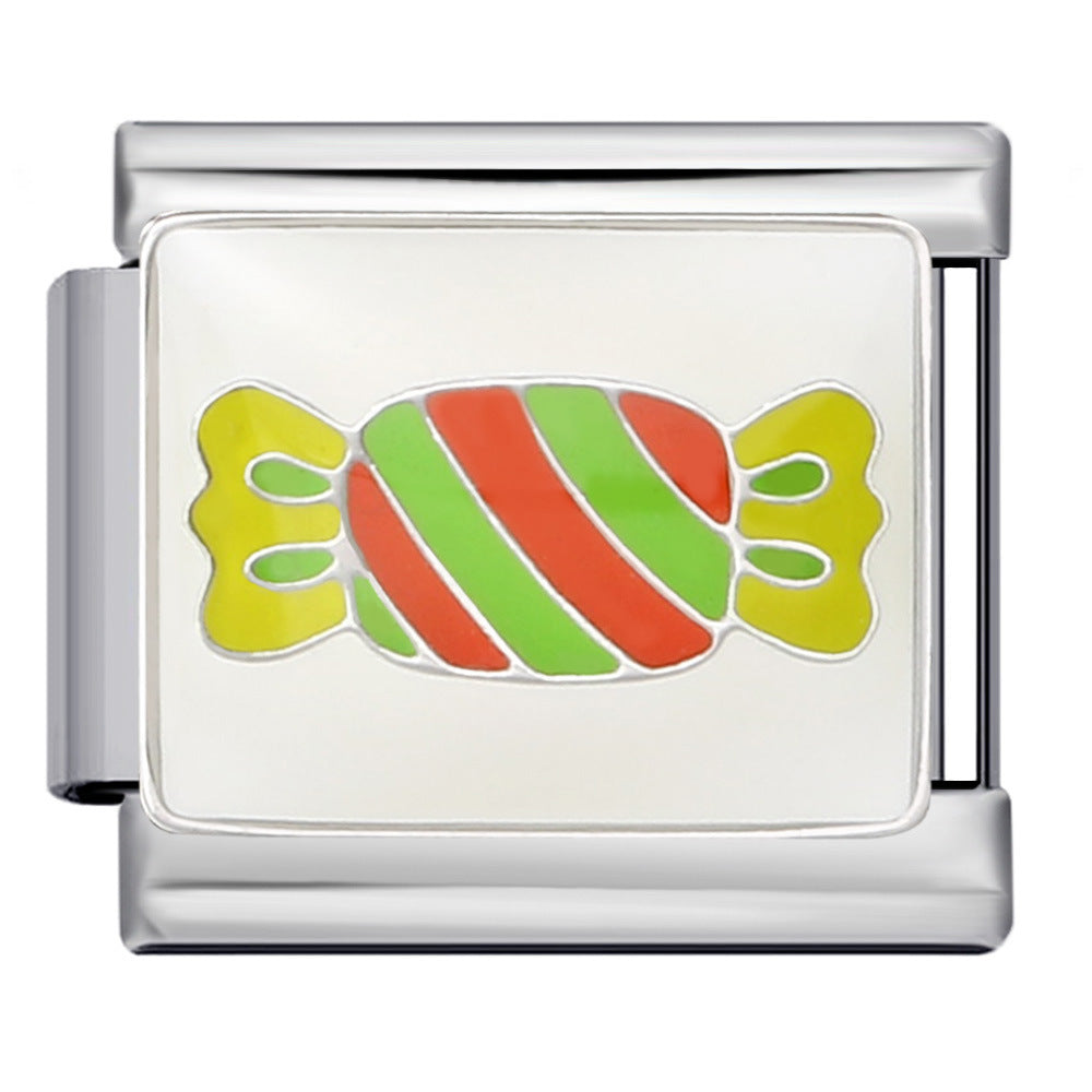 Wholesale Italian Charm Bracelet 9mm DIY Splicing Removable Gold and Silver Color Pattern Stainless Steel Composable Bracelet