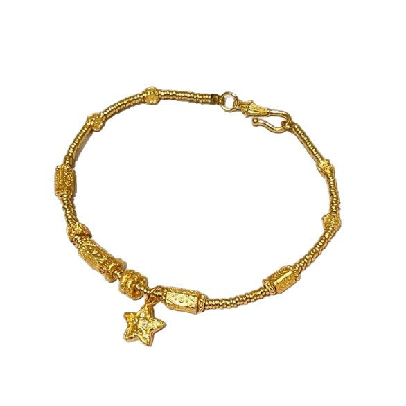 Wholesale Classic Ancient Gold Star Plate Bracelet