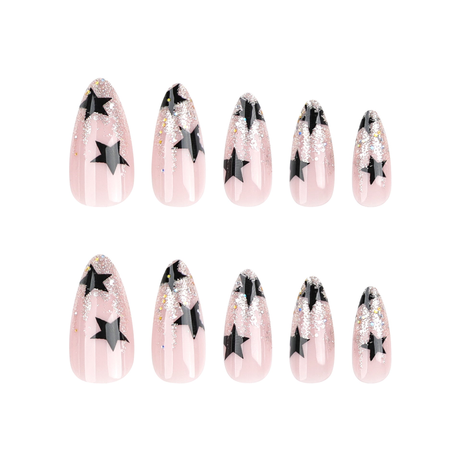 Wholesale 24 Pieces/box Star Press-on Nails Kits Nail Stickers ACC-NS-LeFan038