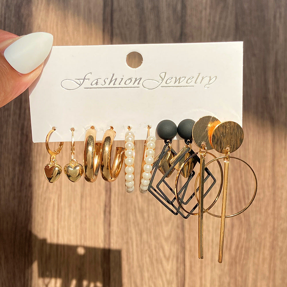 Wholesale Bow Diamond Geometric Earrings Set ACC-ES-MY032