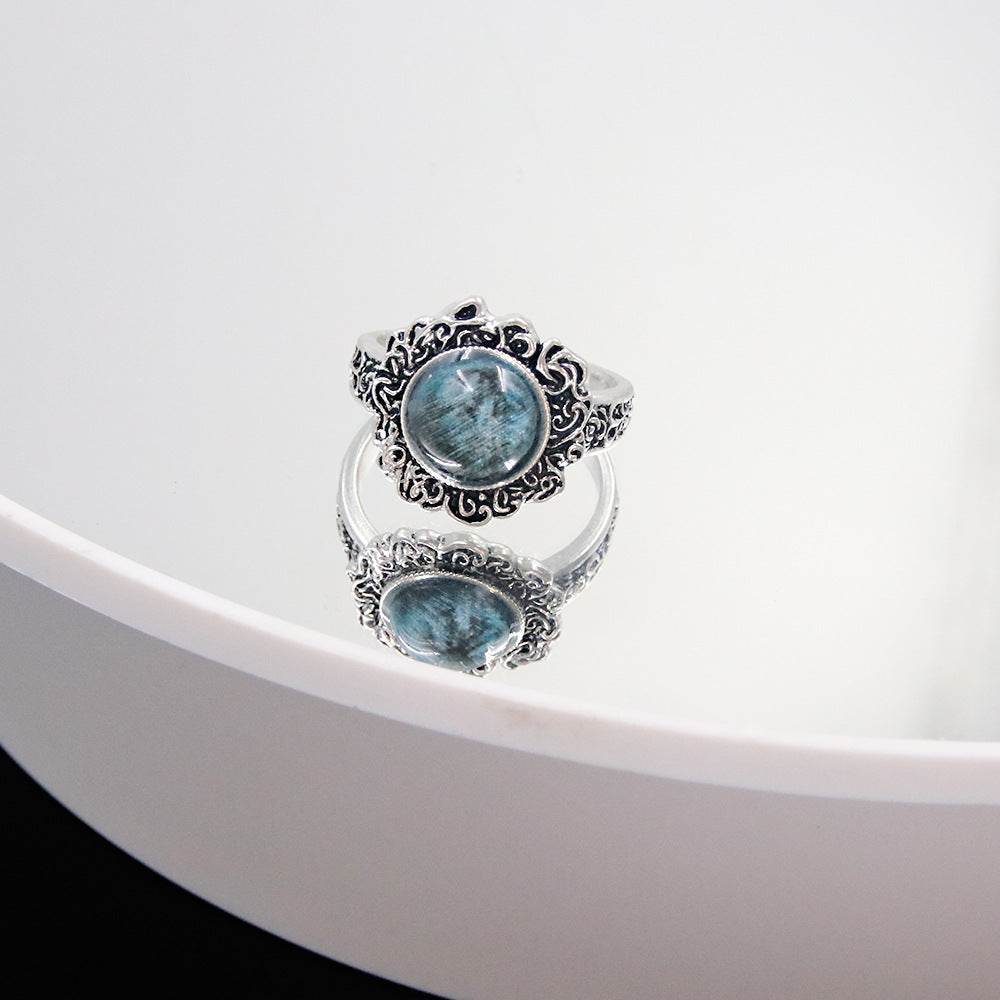 Wholesale Dark Moon Ring Retro Open Style Metal Electroplated Fashion Jewelry Accessory Gift