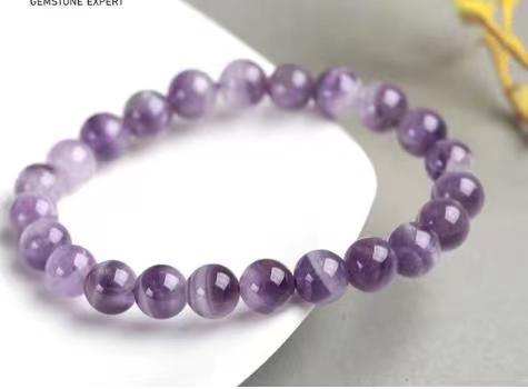 Wholesale 8MM Colorful Natural Stone Crystal Bracelet Adjustable Elastic Unisex Jewelry Gift