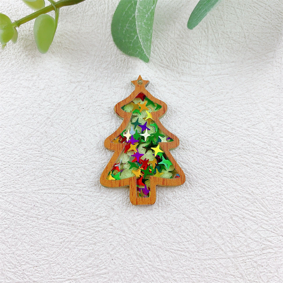 Wholesale 10pcs Acrylic Glitter Color Christmas  Pendant