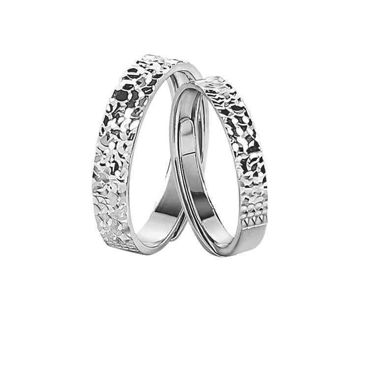 Wholesale S999 sterling silver broken ice open sterling silver ring