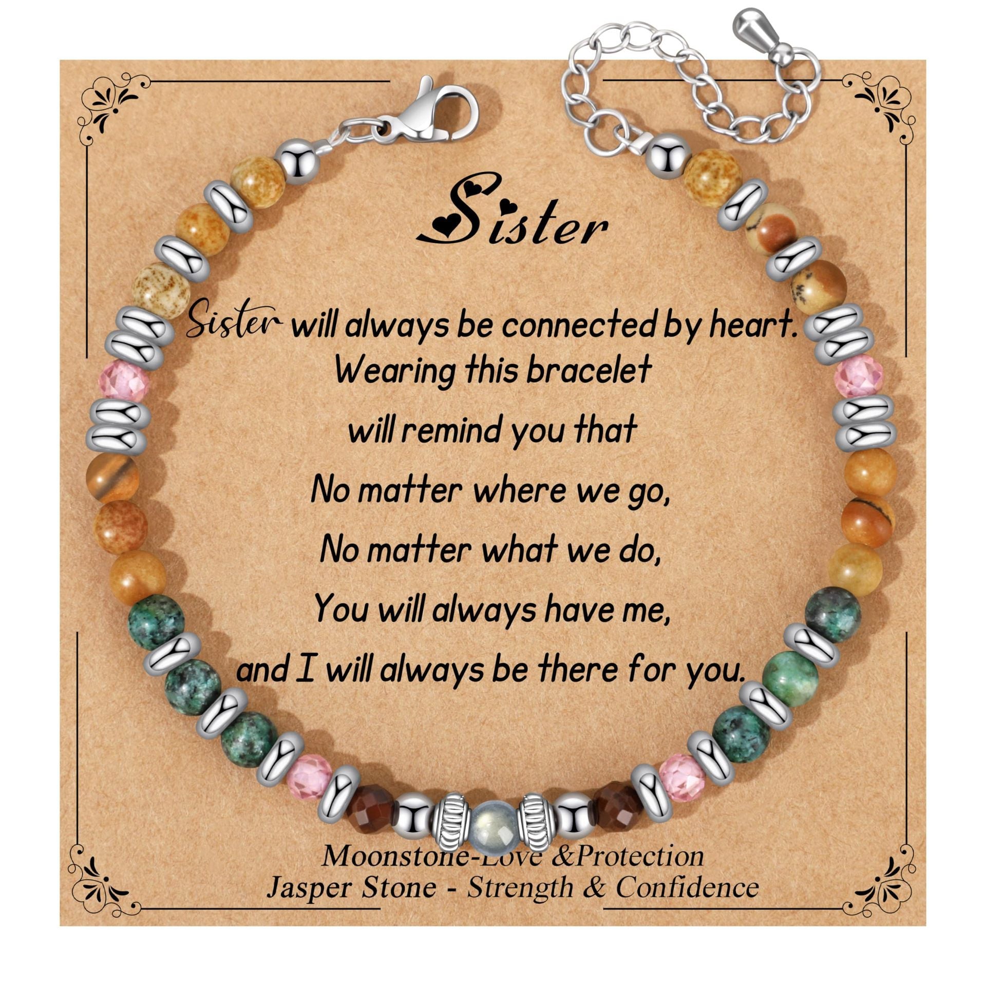 Wholesale Natural stone beaded stretch bracelet Adjustable